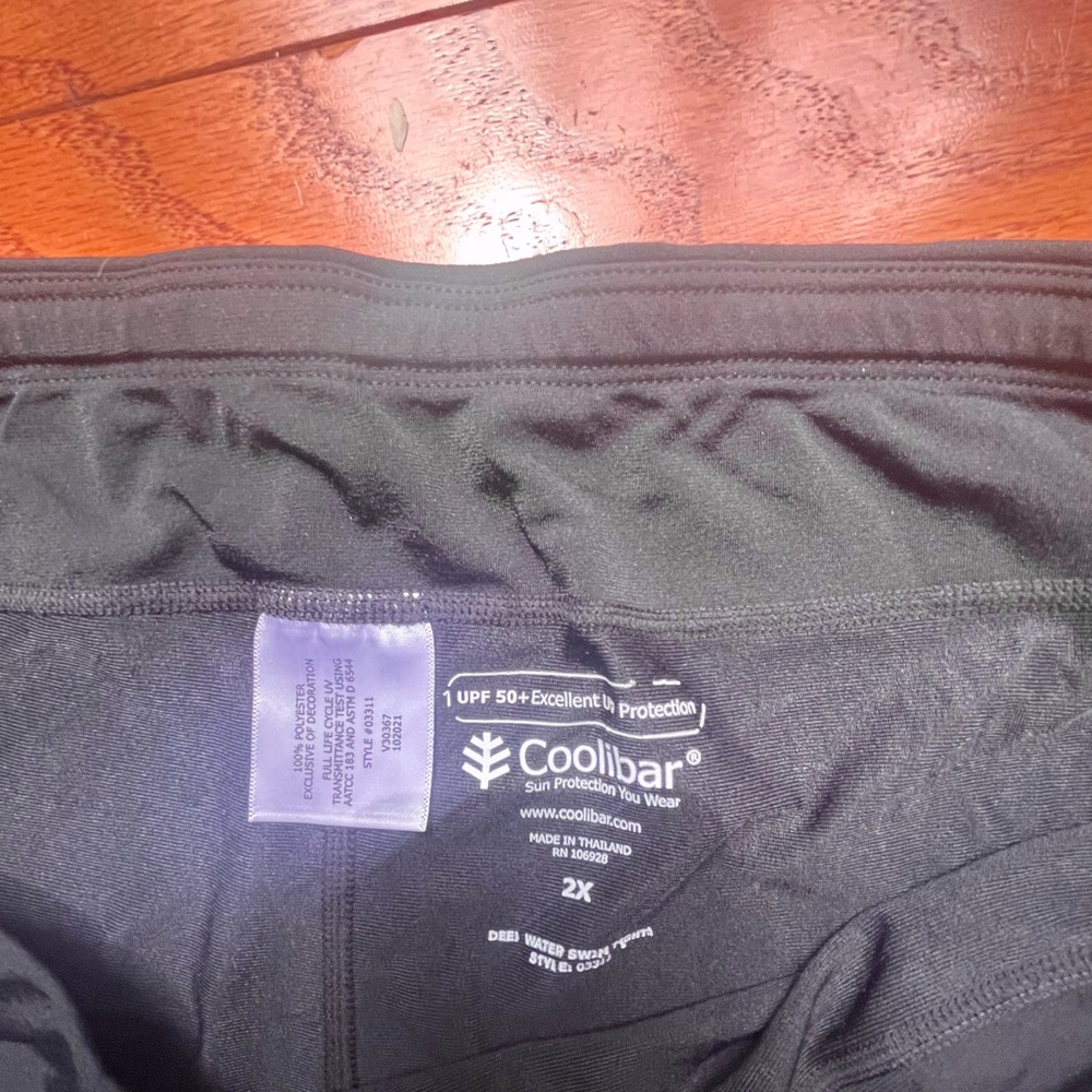 Coolibar Black Deep Water Swim Tights - Picture 3 of 4